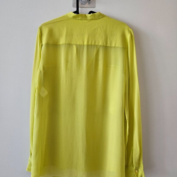 T Babaton Bergen Neon Chartreuse Silk Top - Picture 2 of 3